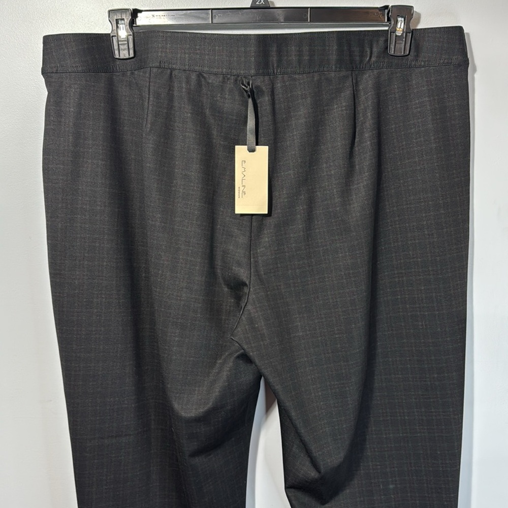 Emaline‎ Pants Pull On Checked Straight Leg Stretch in Size 22W  NWT - Picture 10 of 15
